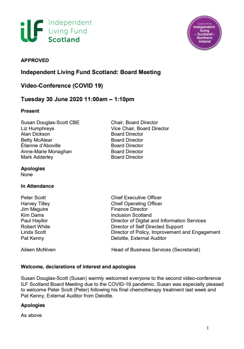 Board Report 30th June