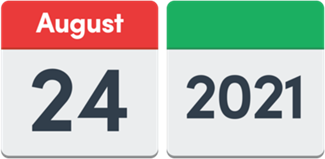 August 24 2021 Calendar Icons