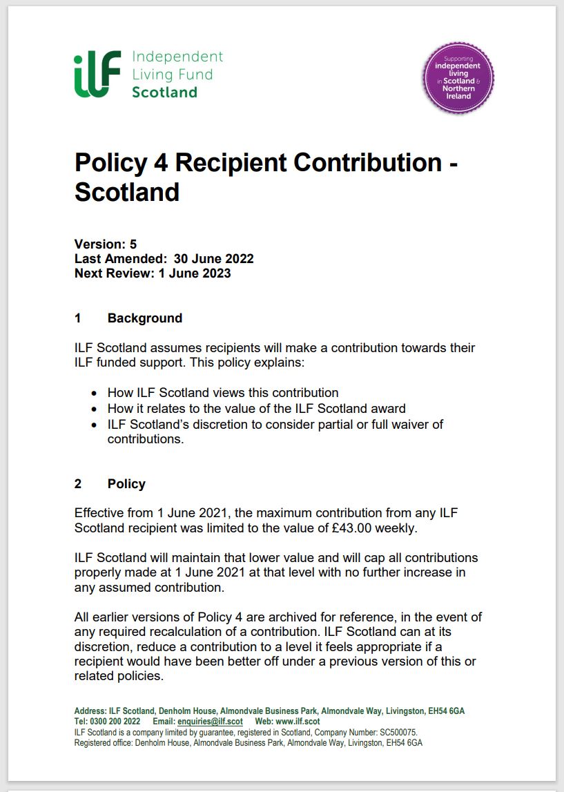 Cover of Policy 4 by ILF Scotland