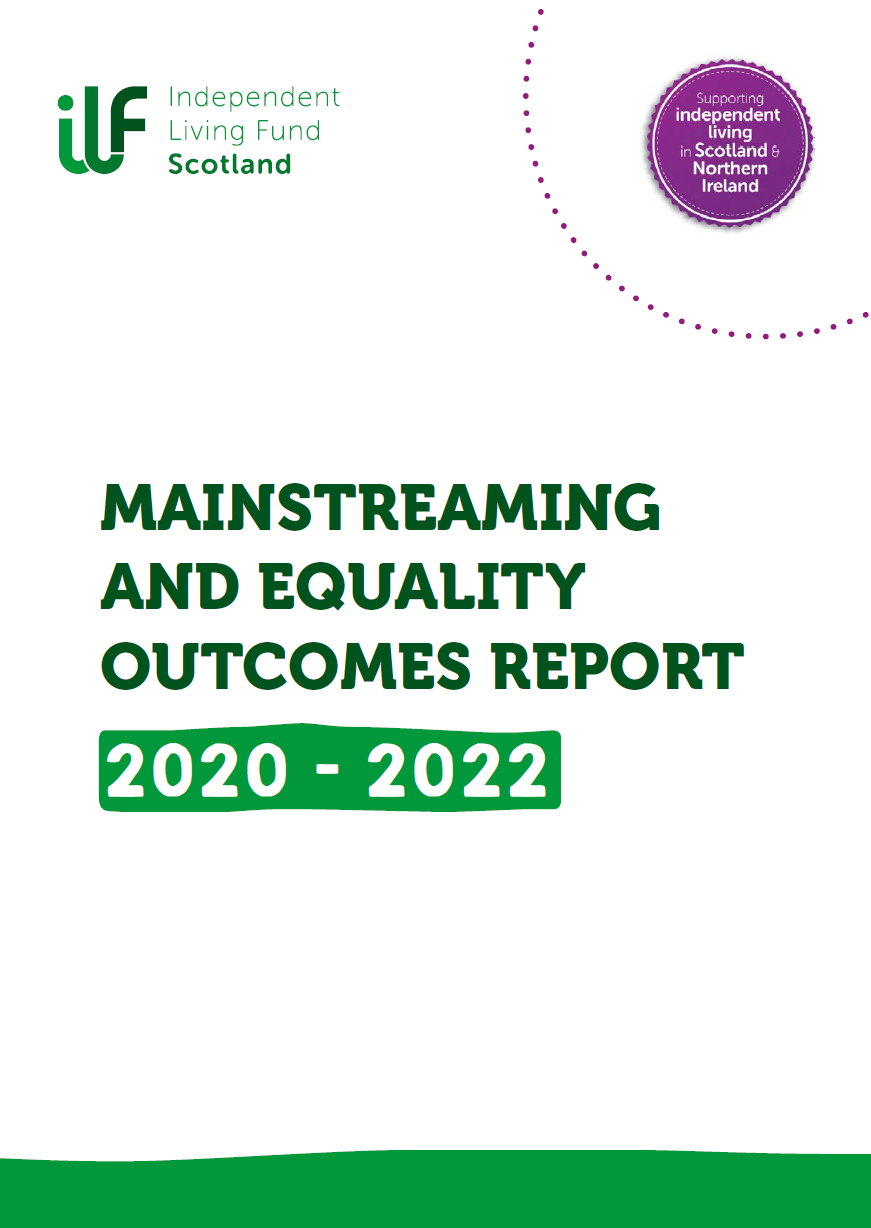 Cover of Mainstreaming and Equality Outcomes Report 2020-2022