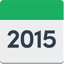 Calendar with year 2015