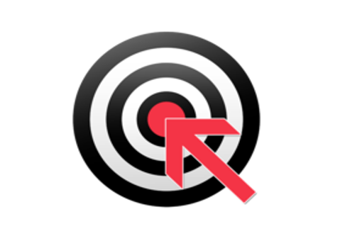 Target with a red arrow pointing to the bullseye