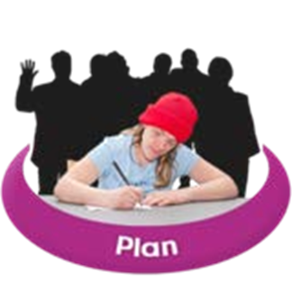 Woman writing a plan