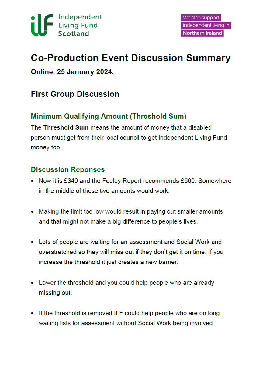 Co-Production Event Discussion Summary - Online 25 January - Front Cover