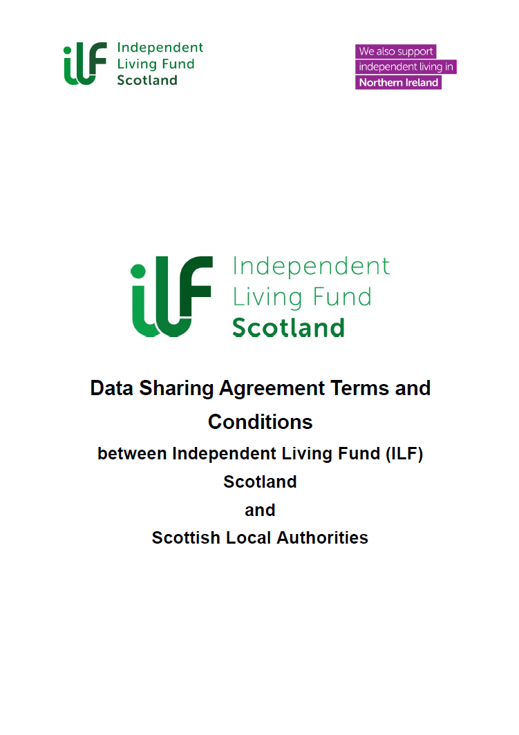 Front Cover of the Data Sharing Agreement Document