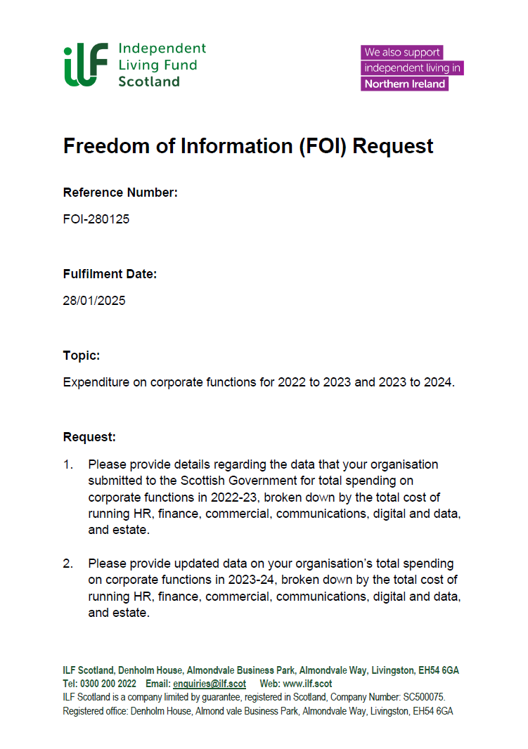 Front Cover of the FOI- 280125