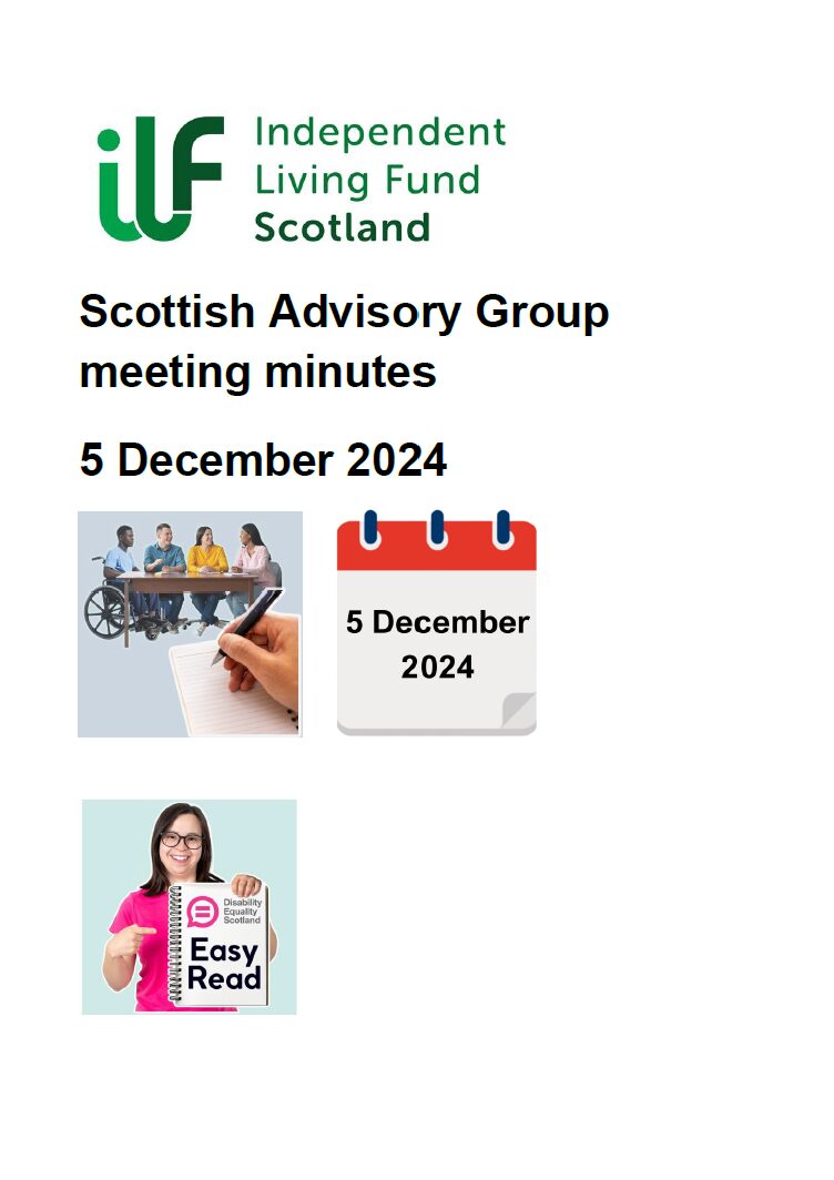 First page of Scottish Advisory Group Meeting Minutes 5 Dec 2025