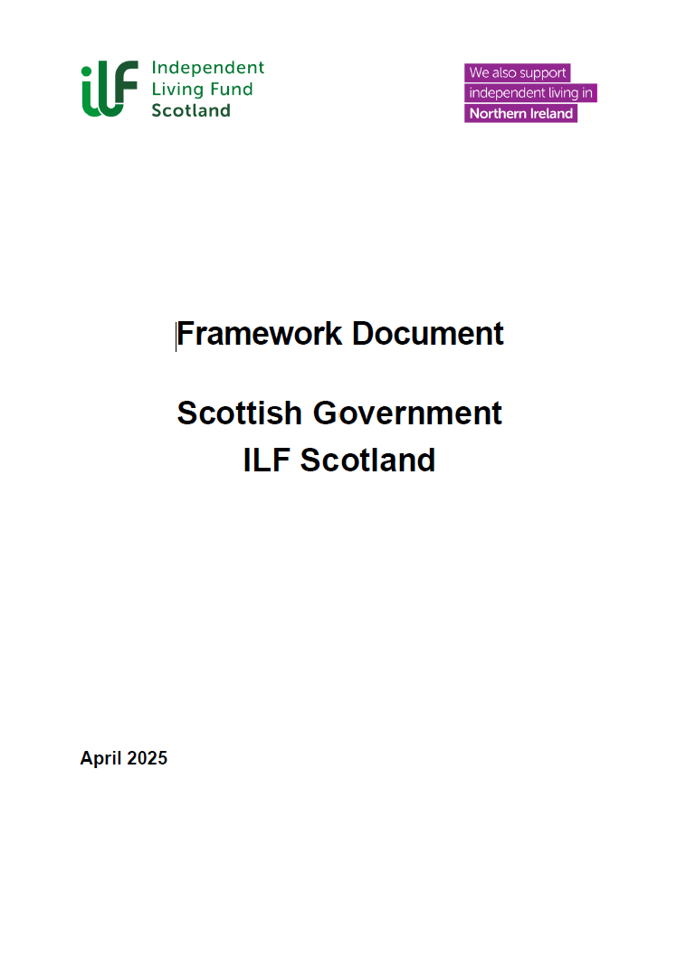 Front cover of the Framework Document Scottish Government and ILF Scotland April 2025