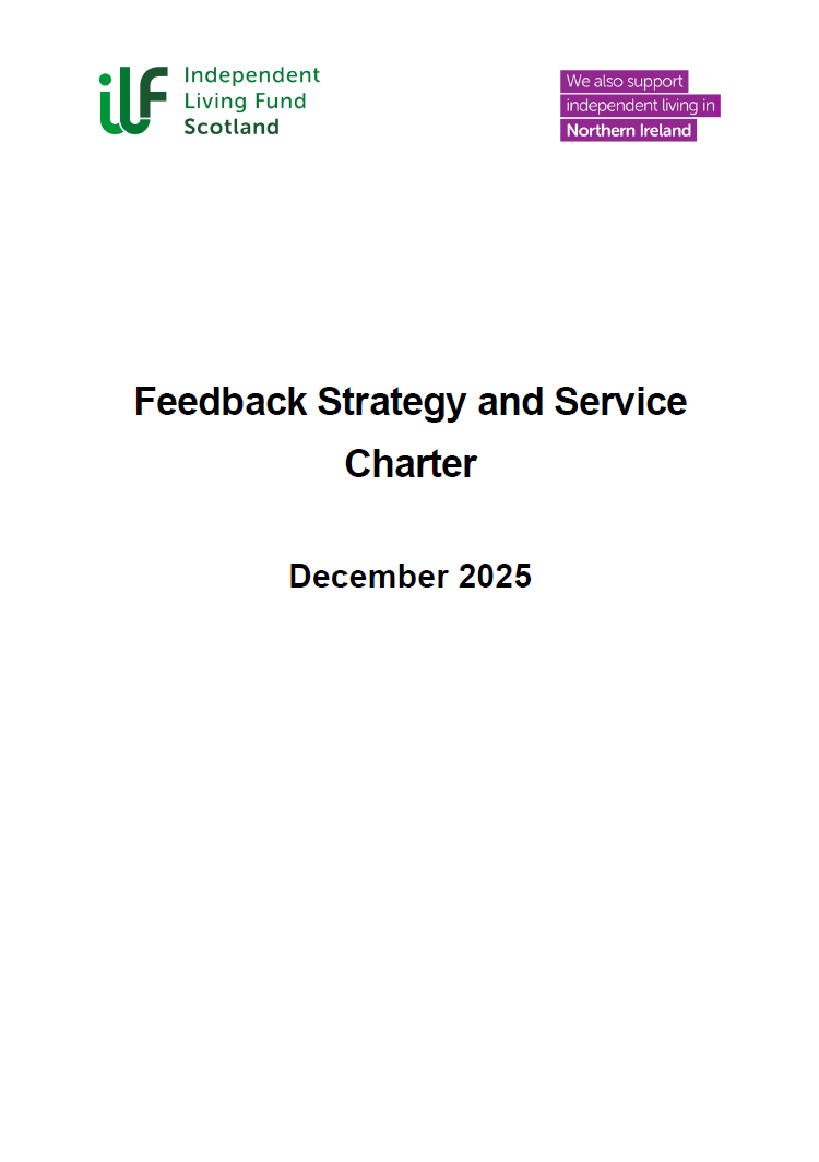 Front page of the Feedback Strategy and Service Charter