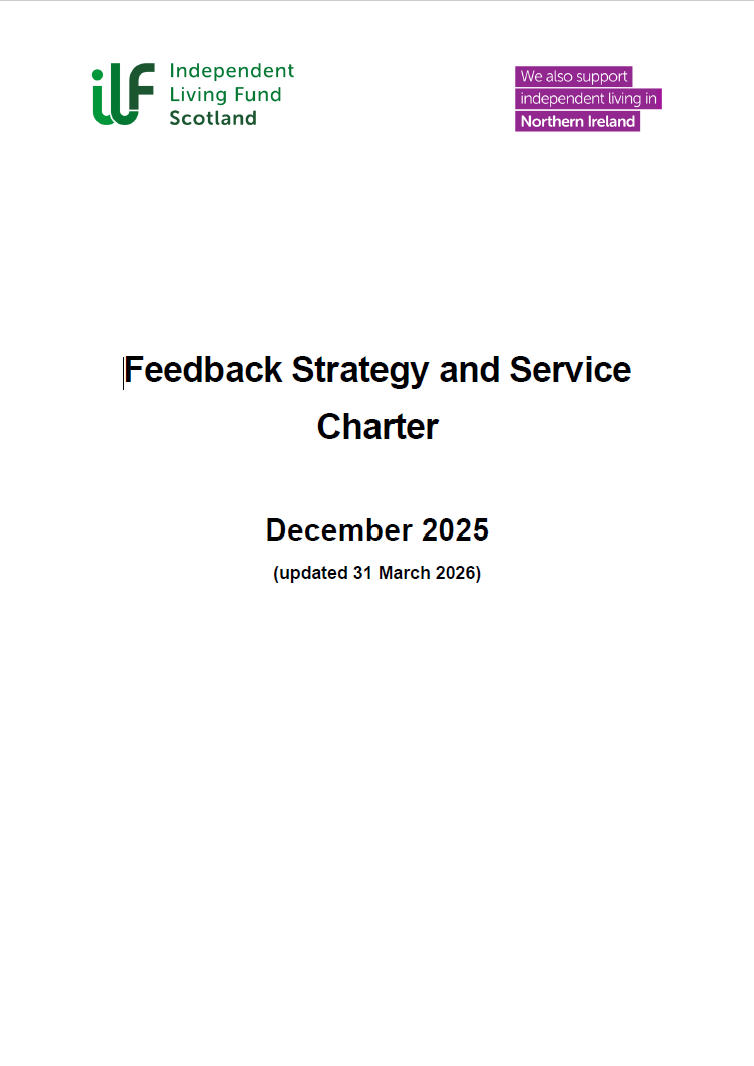 Front page of the Feedback Strategy and Service Charter