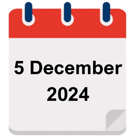 The date of 5 December 2024 on a calendar page.