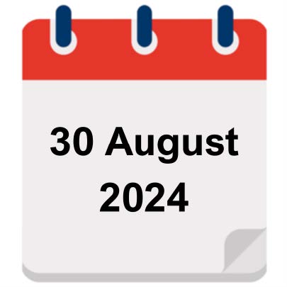 The date of 30 August 2024 on a calendar page.