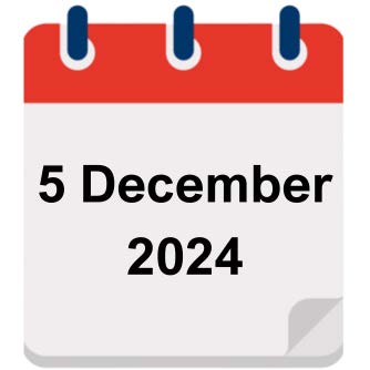 The 5th December 2024 on a calendar page icon.