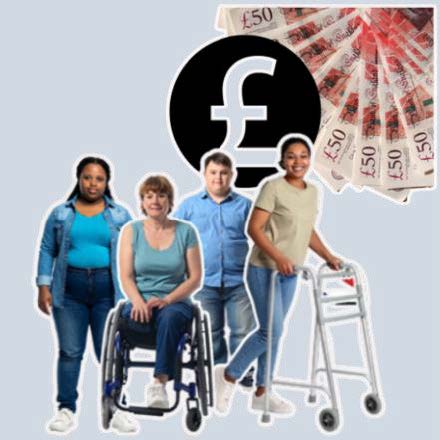A group of people. Behind them is a large British pound sign. A fan of cash is in the top right corner.