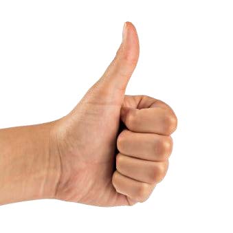 A thumbs up