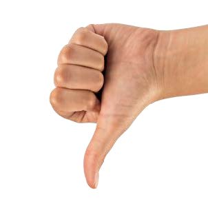 A thumbs down